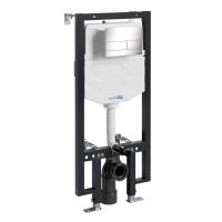 Инсталляция для унитаза Wasserkraft Vils 56TLT.010.ME.BN04, механическая клавиша никель