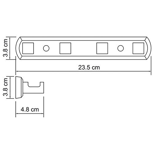 Крючок настенный Wasserkraft Lippe, 4 крючка, K-6574