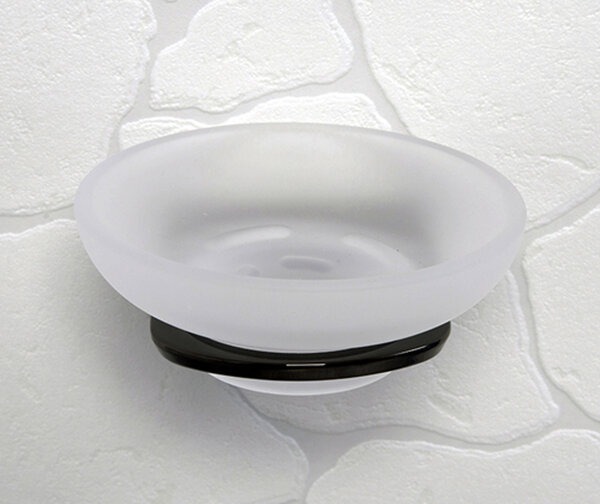 Мыльница с держателем Wasserkraft Glan, PVD - покрытие, черный глянец, K-5129