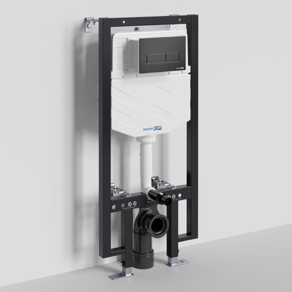Инсталляция для унитаза Wasserkraft Vils 56TLT.010.ME.MB03, механическая клавиша черная матовая