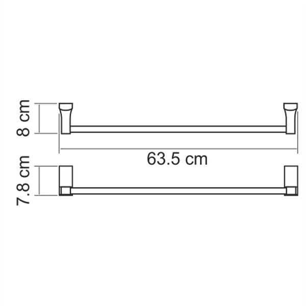 Полотенцедержатель одинарный Wasserkraft Lopau, 65 см, хром, K-6030