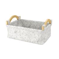 Корзина для ванной комнаты Wasserkraft Aula WB-110-L, ширина 37.5 см, глубина 25.5 см, высота 13 см, серая