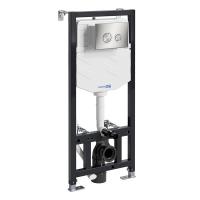 Инсталляция для унитаза Wasserkraft Aller 10TLT.010.ME.BN01, с механической кнопкой смыва цвет - никель