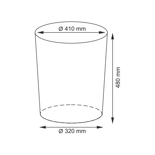 Корзина для белья Wasserkraft Leine WB-350-M, средняя, с крышкой