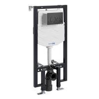 Инсталляция для унитаза Wasserkraft Vils 56TLT.010.ME.MB02, механическая клавиша черная матовая