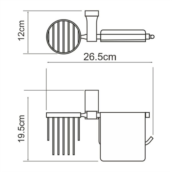 Держатель туалетной бумаги и освежителя Wasserkraft Lopau, хром, K-6059