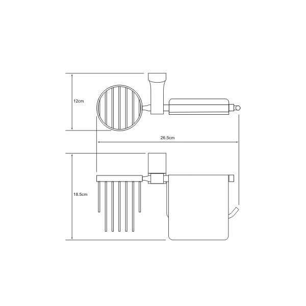 Держатель для туалетной бумаги и освежителя воздуха Wasserkraft Leine, K-5059W