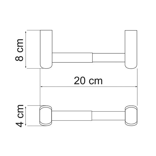 Держатель для туалетной бумаги Wasserkraft Berkel, 20 см, K-6822