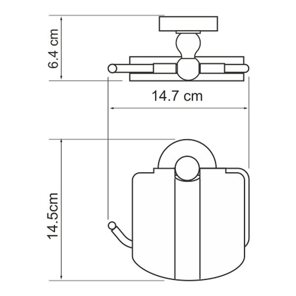 Держатель туалетной бумаги Wasserkraft Diemel, с крышкой, Diemel K-2225