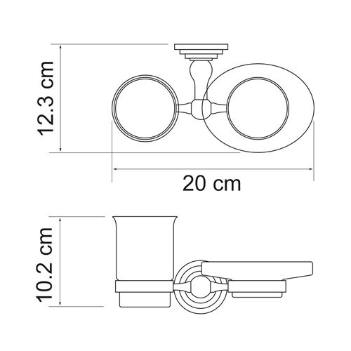 Держатель стакана и мыльницы Wasserkraft Ammer, K-7026