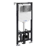 Инсталляция для унитаза Wasserkraft Aller 10TLT.010.ME.PB02, механическая клавиша цвет черный глянец