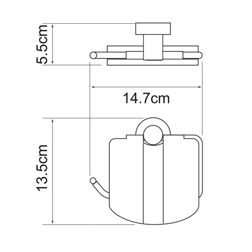 Держатель для туалетной бумаги Wasserkraft Donau, с крышкой, K-9425