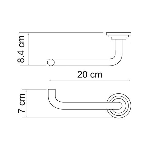 Держатель для туалетной бумаги Wasserkraft Ammer, K-7096