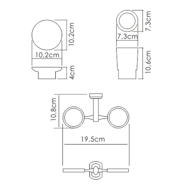 Стакан и мыльница с держателем Wasserkraft Серия К, K-28126