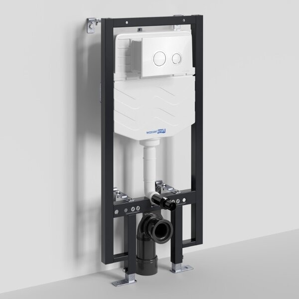 Инсталляция для унитаза Wasserkraft Vils 56TLT.010.ME.WH01, механическая клавиша белая, ободки хром