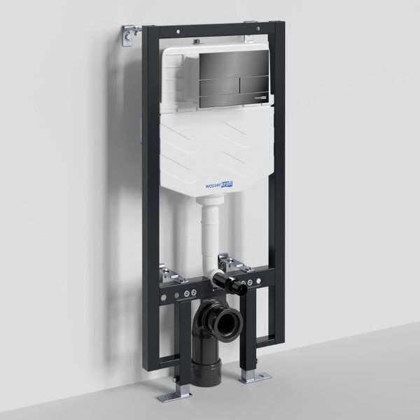 Инсталляция для унитаза Wasserkraft Vils 56TLT.010.ME.PB04, механическая клавиша черная