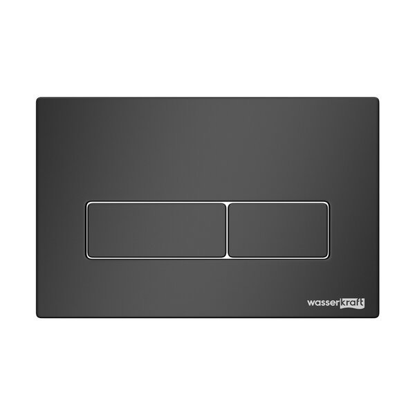 Инсталляция для унитаза Wasserkraft Abens 20TLT.010.ME.WH.MB03, декоративная стеклянная панель белая, механическая кнопка смыва черная матовая