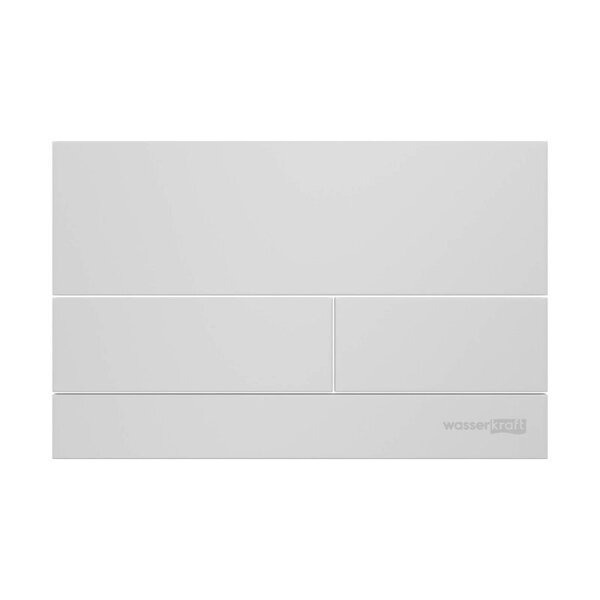 Инсталляция для унитаза Wasserkraft Salm 27TLT.010.ME.WH.WM04, декоративная стеклянная панель белая, механическая кнопка смыва белая матовая