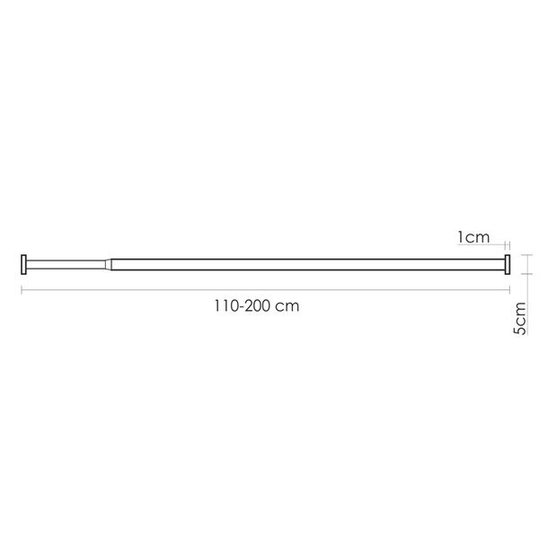 Карниз для ванны Wasserkraft Aisch SC-551120, 110 - 200 см, золото