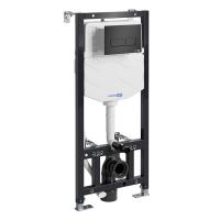 Инсталляция для унитаза Wasserkraft Aller 10TLT.010.ME.MB03, механическая клавиша цвет черный матовый