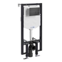 Инсталляция для унитаза Wasserkraft Vils 56TLT.010.ME.MB04, механическая клавиша черная матовая