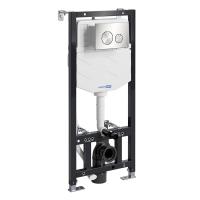 Инсталляция для унитаза Wasserkraft Aller 10TLT.010.ME.BN02, механическая клавиша цвет никель