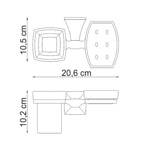 Держатель стакана и мыльницы Wasserkraft Wern, K-2526