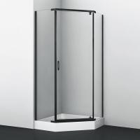 Душевой уголок Wasserkraft Wiese 84P 84P38, 100 х 100 х 200 см, профиль черный, стекло прозрачное