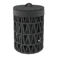 Корзина для белья Wasserkraft Mosel WB-460-L, ширина 46 см, глубина 46 см, высота 61 см, черная