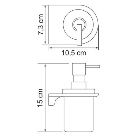 Дозатор для жидкого мыла Wasserkraft Kammel, стеклянный, 170 мл, К-8399