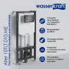 Инсталляция для унитаза Wasserkraft Aller 10TLT.010.ME.PB01, с механической кнопкой смыва цвет - черный глянцевый
