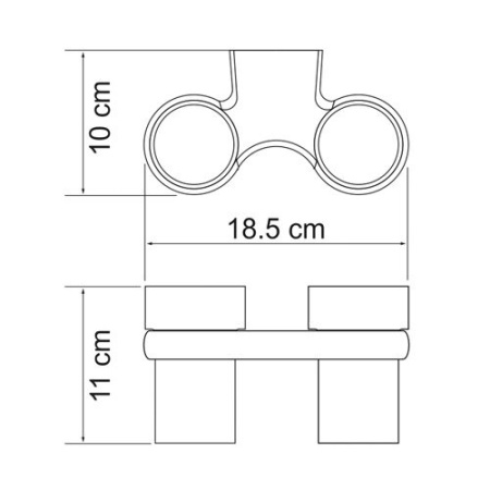 Стакан с держателем Wasserkraft Berkel, двойной, K-6828D