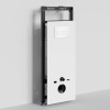 Инсталляция для унитаза Wasserkraft Salm 27TLT.010.ME.WH.WH03, декоративная стеклянная панель белая, механическая кнопка смыва белая