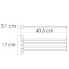 Полотенцедержатель Wasserkraft Серия К, 4 держателя, 40 см, золото матовое, K-1034BRUSHED GOLD