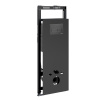 Инсталляция для унитаза Wasserkraft Salm 27TLT.010.ME.BL.MB03, декоративная стеклянная панель черная, механическая кнопка смыва черная матовая