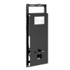 Инсталляция для унитаза Wasserkraft Salm 27TLT.010.ME.BL.WH01, декоративная стеклянная панель черная, механическая кнопка смыва белая, ободки хром