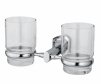 Стакан стеклянный с держателем Wasserkraft Oder, двойной, K-3028D