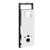Инсталляция для унитаза Wasserkraft Salm 27TLT.010.ME.WH.CH02, декоративная стеклянная панель белая, механическая кнопка смыва хром