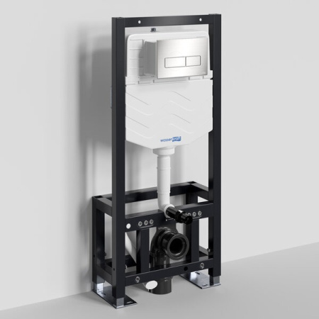 Инсталляция для унитаза Wasserkraft Dill 61TLT.010.ME.BN03, механическая клавиша никель