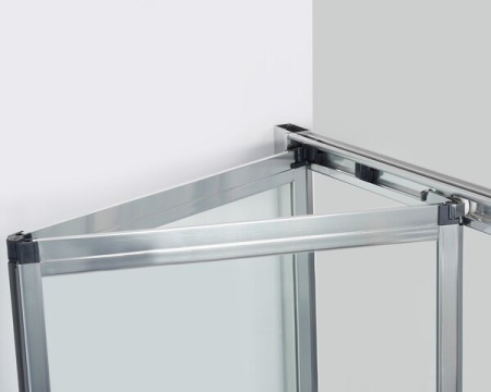 Душевая дверь в нишу Wasserkraft Weser 78F04 90 х 200 см, стекло прозрачное, профиль серебристый