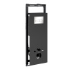 Инсталляция для унитаза Wasserkraft Salm 27TLT.010.ME.BL.BN03, декоративная стеклянная панель черная, механическая кнопка смыва никель