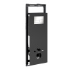Инсталляция для унитаза Wasserkraft Salm 27TLT.010.ME.BL.BN04, декоративная стеклянная панель черная, механическая кнопка смыва никель