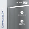 Стеклянная шторка Wasserkraft Main 41S, для душа, двустворчатая, стекло прозрачное, профиль серебристый, 41S02-80 Fixed