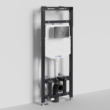 Инсталляция для унитаза Wasserkraft Alme 15TLT.010.ME.PB02, механическая клавиша черная