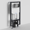 Инсталляция для унитаза Wasserkraft Vils 56TLT.010.ME.PB01, механическая клавиша черная, ободки хром