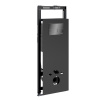 Инсталляция для унитаза Wasserkraft Salm 27TLT.010.ME.BL.PB04, декоративная стеклянная панель черная, механическая кнопка смыва черная