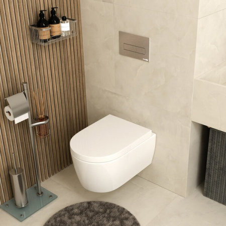 Инсталляция для унитаза Wasserkraft Dill 61TLT.010.ME.BN03, механическая клавиша никель