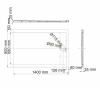 Душевой поддон Wasserkraft Mindel 85T35, 140 х 80 см, белый матовый