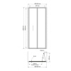 Душевая дверь в нишу Wasserkraft Weser 78F04 90 х 200 см, стекло прозрачное, профиль серебристый
