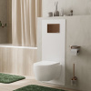 Инсталляция для унитаза Wasserkraft Abens 20TLT.010.ME.WH.RG03, декоративная стеклянная панель белая, механическая кнопка смыва золото розовое